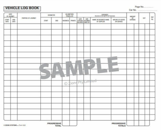 Vehicle Log Book - With Odometer & Expenses Record