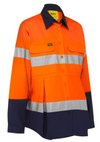 Womens Taped Hi Vis Maternity Drill Shirt