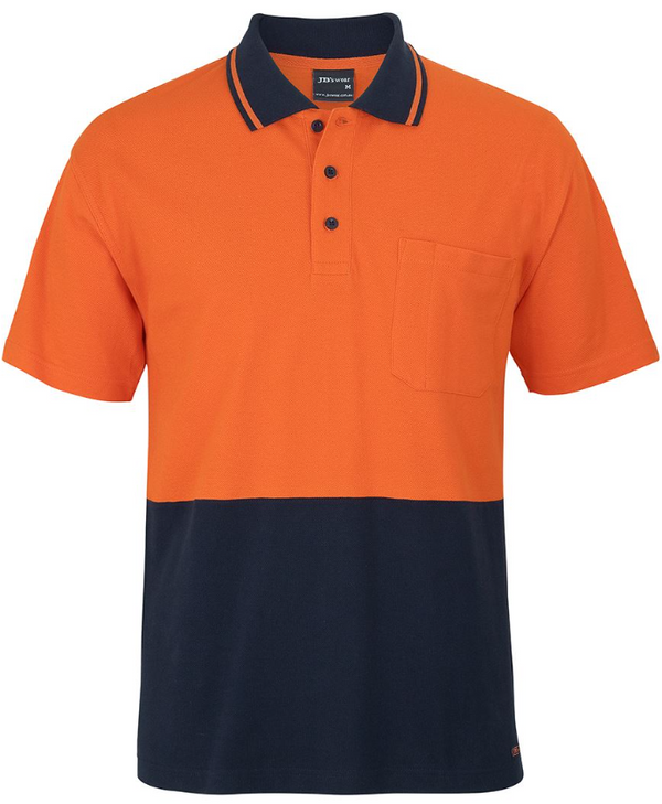 Hi Vis Short Sleeve Cotton Pique Trad Polo