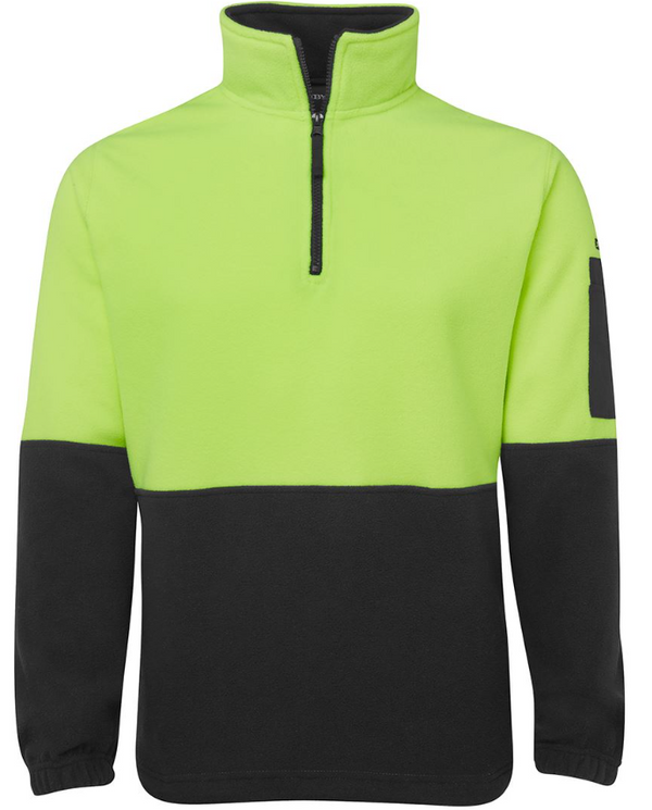 Hi Vis 1/2 Zip Polar Fleece