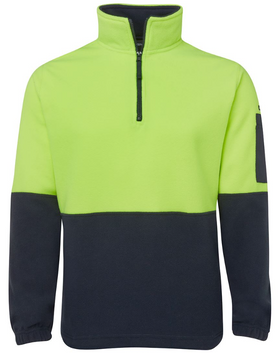 Hi Vis 1/2 Zip Polar Fleece