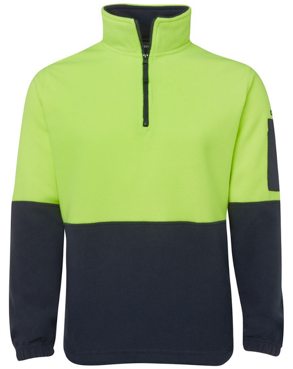Hi Vis 1/2 Zip Polar Fleece
