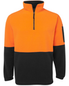 Hi Vis 1/2 Zip Polar Fleece
