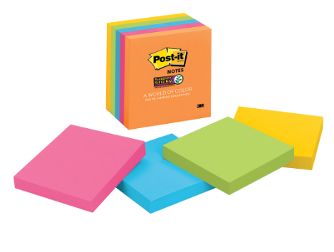 Post It Super Sticky Notes Rio De Janeiro Assorted