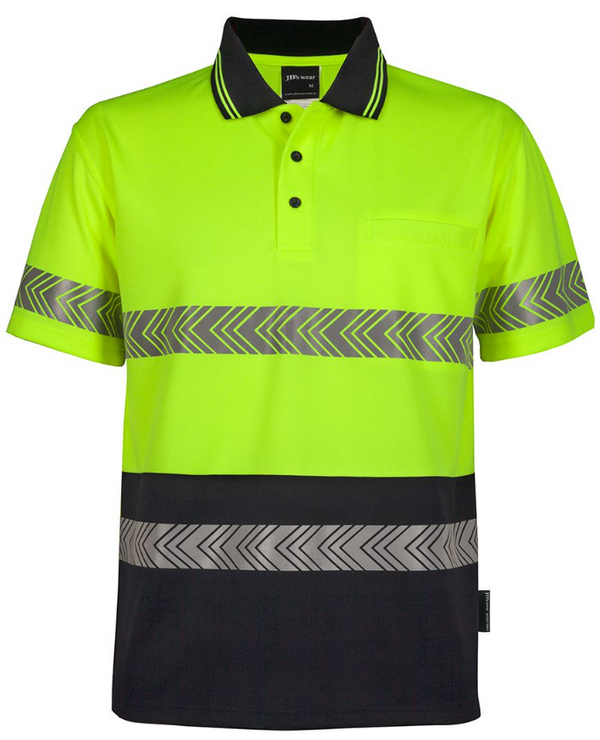 Hi Vis Segmented Tape Polo Short Sleeve