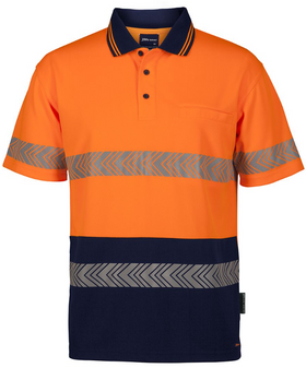 Hi Vis Segmented Tape Polo Short Sleeve