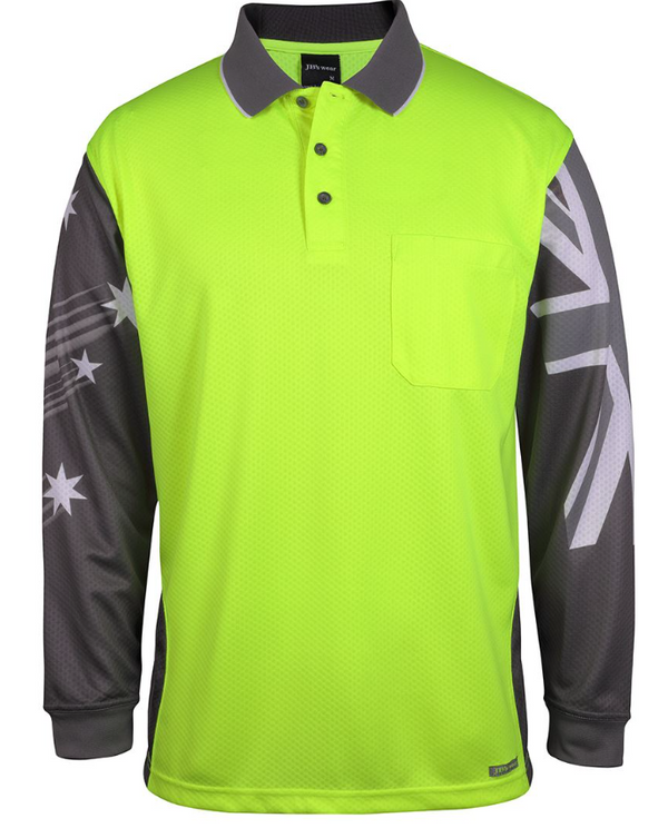 Hi Vis Southern Cross Long Sleeve Polo