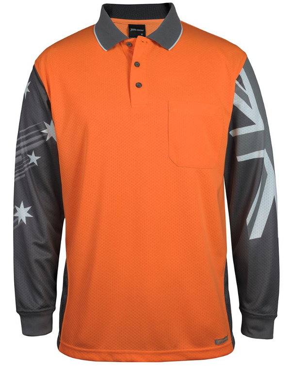 Hi Vis Southern Cross Long Sleeve Polo