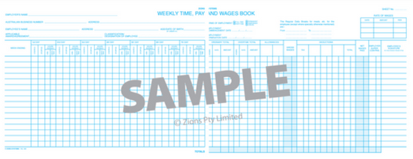 Time, Pay & Wages Book - For Up To 6 Employees